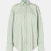 Kvinde Stine Goya Skjorter | Mia Shirt L/S Green Stripes