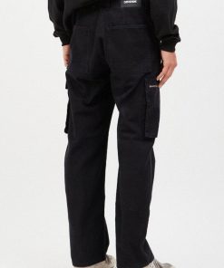 Mand DR.DENIM Bukser | Omar Utility Cargo Pants Dim Black