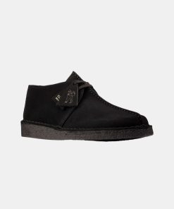 Mand Clarks | Desert Trek Shoes Black Suede