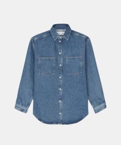 Kvinde Samsøe Samsøe Skjorter | Eleanor Shirt L/S Blue Moon