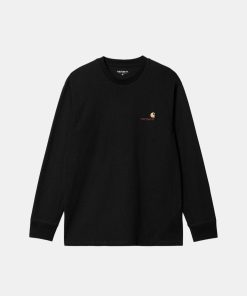 Mand Carhartt WIP T-Shirts | American Script Tee L/S