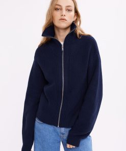 Kvinde Envii Strik | Enwashington Knit Navy Blazer