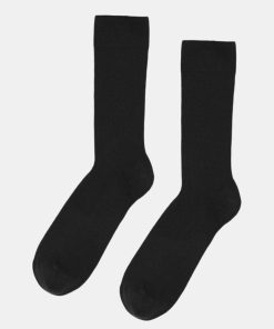 Mand Colorful Standard Stromper | Organic Socks Deep Black