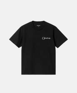 Kvinde Carhartt WIP T-Shirts | W Goblin Script Tee Black