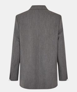 Kvinde Samsøe Samsøe Blazere | Haven Blazer Dark Grey Melange Dark Grey Mel.