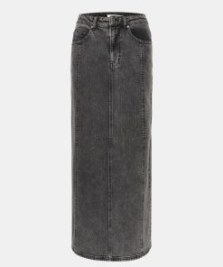 Kvinde Gestuz Nederdele | Stullygz Skirt Grey Acid Wash