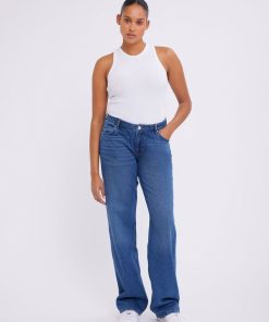 Kvinde Envii Jeans | Enbetty Jeans Worn Dark Blue