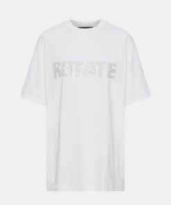 Kvinde ROTATE T-Shirts | Aster Tee Bright White