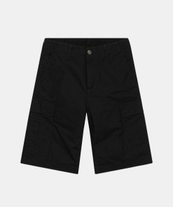 Mand Carhartt WIP Shorts | Regular Cargo Shorts Black Rinsed