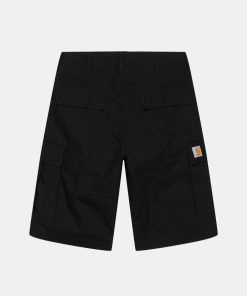 Mand Carhartt WIP Shorts | Regular Cargo Shorts Black Rinsed