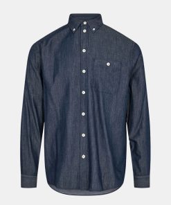 Mand MM Gallery Skjorter | Theo Denim Shirt Navy