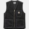 Mand Carhartt WIP Veste | Chore Vest Black Stone Washed