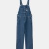 Kvinde Carhartt WIP Bukser | W Bib Overall Blue Stone Washed