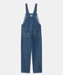 Kvinde Carhartt WIP Bukser | W Bib Overall Blue Stone Washed