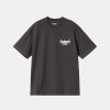 Kvinde Carhartt WIP T-Shirts | Spree Halftone Tee Charcoal