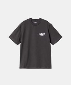 Kvinde Carhartt WIP T-Shirts | Spree Halftone Tee Charcoal