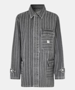 Kvinde Mads Nørgaard Jakker | Johnny Jacket Grey Stripe