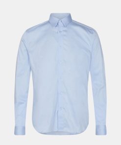 Mand MM Gallery Skjorter | Manny Stretch Shirt Light Blue