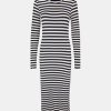 Kvinde Mads Nørgaard Kjoler | Boa Dress /Deep Well 5X5 Stripe