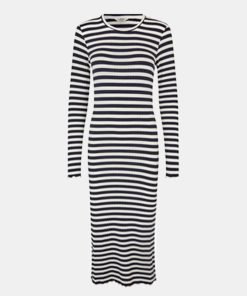 Kvinde Mads Nørgaard Kjoler | Boa Dress /Deep Well 5X5 Stripe