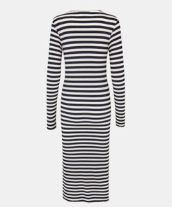 Kvinde Mads Nørgaard Kjoler | Boa Dress /Deep Well 5X5 Stripe