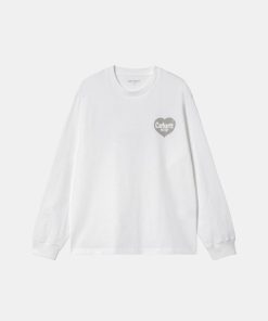 Kvinde Carhartt WIP T-Shirts | W Spree Tee L/S White