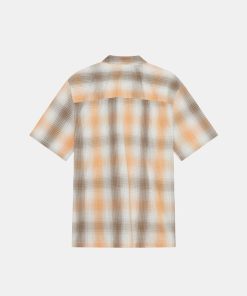 Mand Wood Wood Skjorter | Sonny Shirt S/S Orange Check