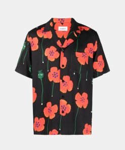 Mand Soulland Skjorter | Orson Shirt S/S Orange Aop