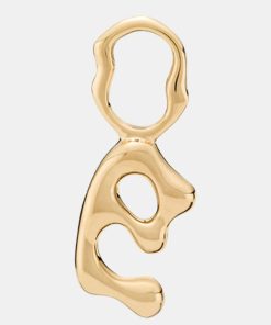 Kvinde Maria Black Smykker | Fluent Letter Charm Gold