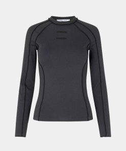 Kvinde Samsøe Samsøe T-Shirts | Sloan Tee L/S Phantom Black