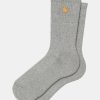 Mand Carhartt WIP Stromper | Chase Socks Grey Heather