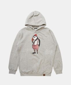 Mand Lakor Sweatshirts | Atlantic Puffin Hoodie Light Grey