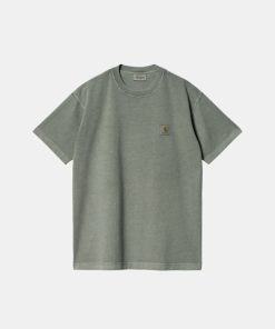 Mand Carhartt WIP T-Shirts | Vista Tee Smoke Green