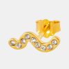 Kvinde LULU Copenhagen Smykker | Snaky Ear Stud Gold/White