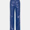 Kvinde ROTATE Bukser | Bibi Pants Mazarine Blue Comb.