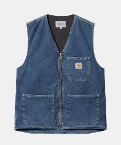 Mand Carhartt WIP Veste | Chore Vest Blue Stone Washed