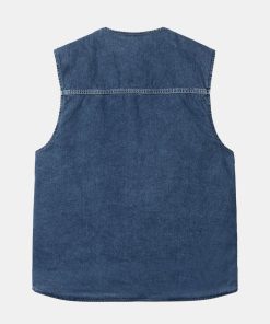 Mand Carhartt WIP Veste | Chore Vest Blue Stone Washed