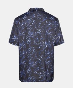 Mand HAN Kjøbenhavn Skjorter | Chrome Tribal Shirt S/S Blue