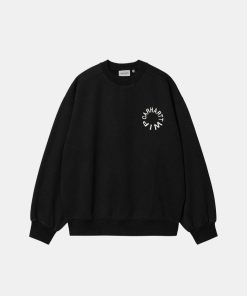 Mand Carhartt WIP Sweatshirts | Work Varsity Sweatshirt Black/Wax