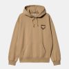 Mand Carhartt WIP Sweatshirts | Hooded Heart Hoodie Dusty H Brown