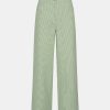 Kvinde Remain Jeans | Striped Canvas Pants Forest Green Comb