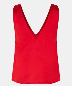 Kvinde Stine Goya Toppe & Bluser | Elanor Top Fiery Red