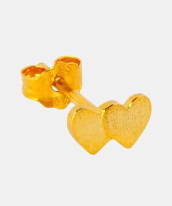 Kvinde LULU Copenhagen Smykker | Domino Hearts Ear Stud Gold