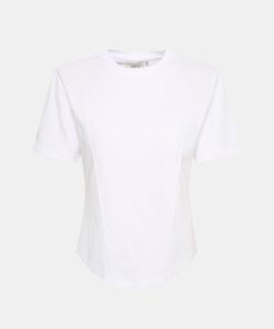 Kvinde Gestuz T-Shirts | Shiloh Tee Bright White