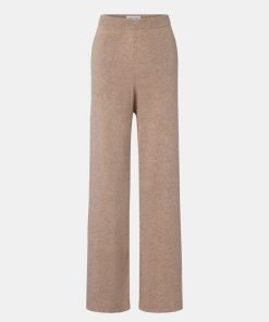 Kvinde Samsøe Samsøe Bukser | Amaris Knit Pants Khaki Mel