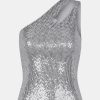 Kvinde Envii Toppe & Bluser | Enpluto Top Sl Silver Glitter