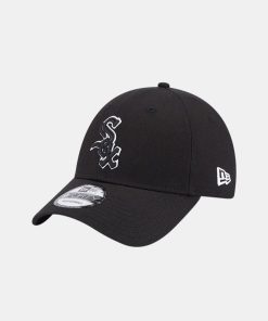 Kvinde New Era Caps & Huer | Team Outline Cap Black/White