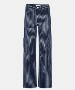 Kvinde Envii Bukser | Enberry Jeans Simple Navy Stripe