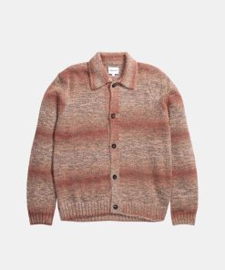 Mand Norse Projects Strik | Erik Space Dye Cardigan Blood Orange