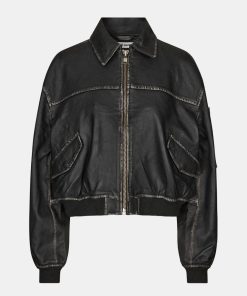 Kvinde Oval Square Jakker | Osrocker Bomber Jacket Vintage Black